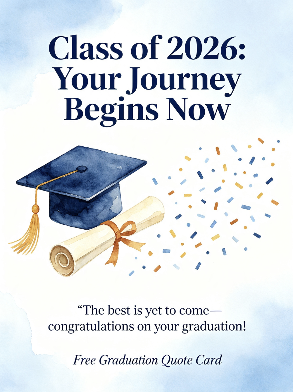 Free Graduation Quote Card