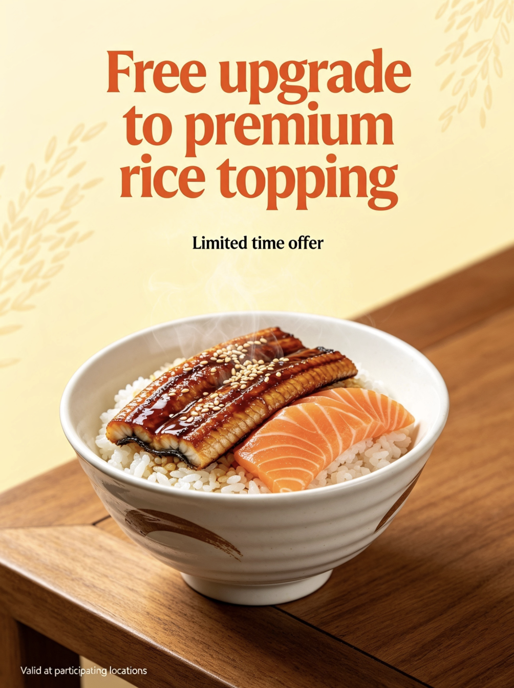 Free Rice Topping Upgrade