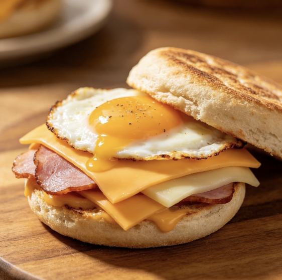 Triple Cheese Ham & Egg